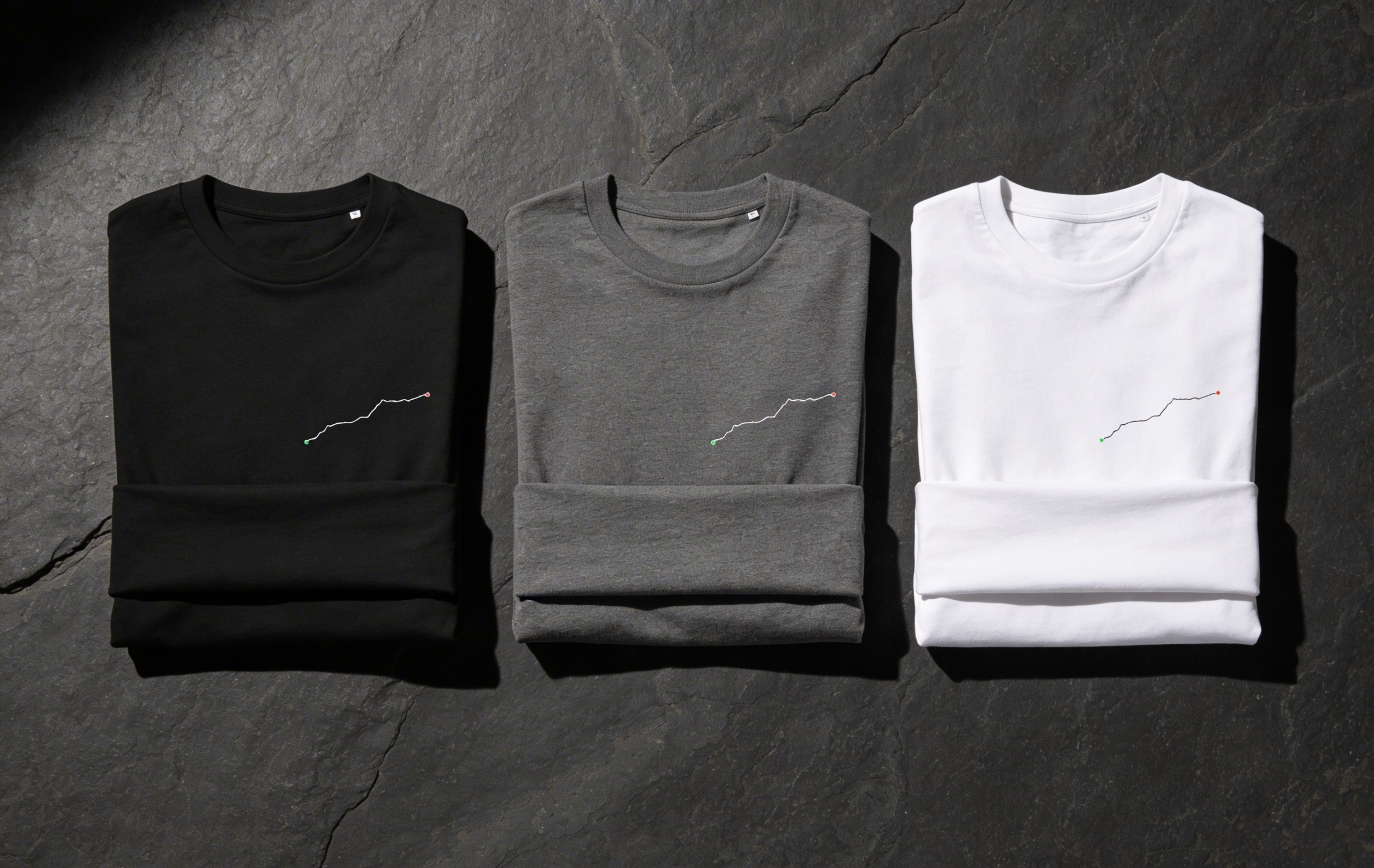 The Routra collection — black, gray, and white sweatshirts